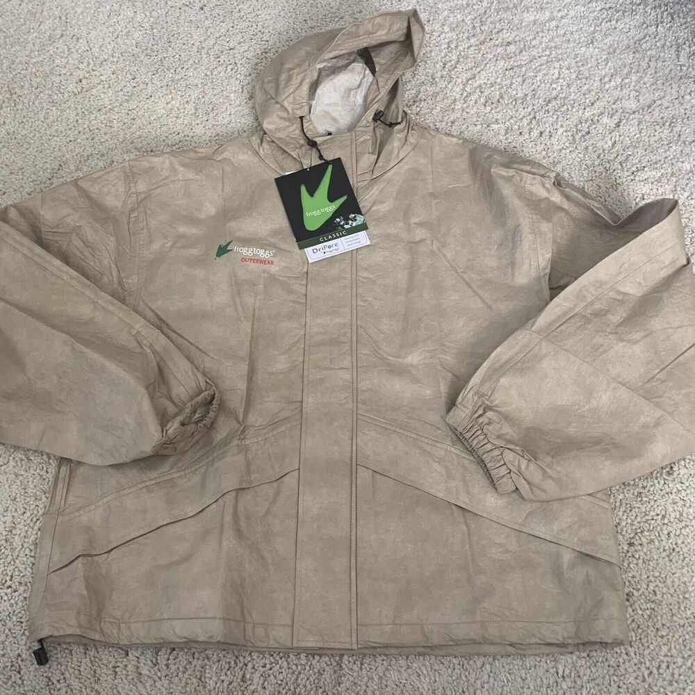 Frogg Toggs Pro Sport Angler Bibb Jacket Mens Size XL Khaki NEW